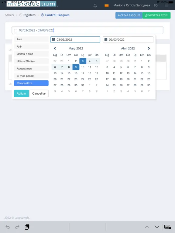 MyProductium Tasks iPad 应用截图