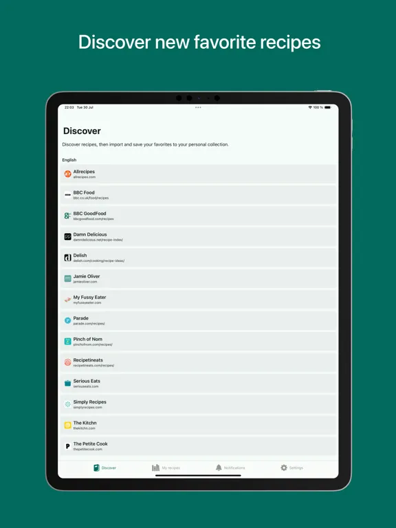 My Recipe Pad - Recipe manager iPad  Screenshots