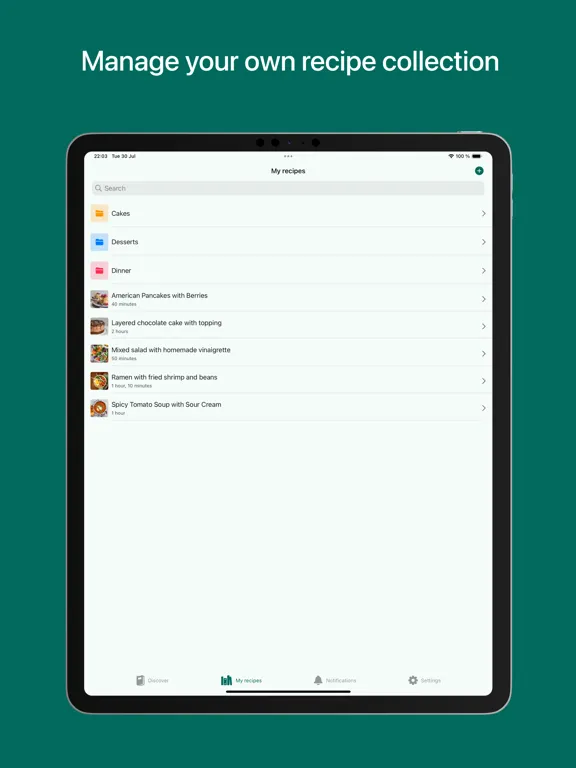 My Recipe Pad - Recipe manager iPad  Screenshots