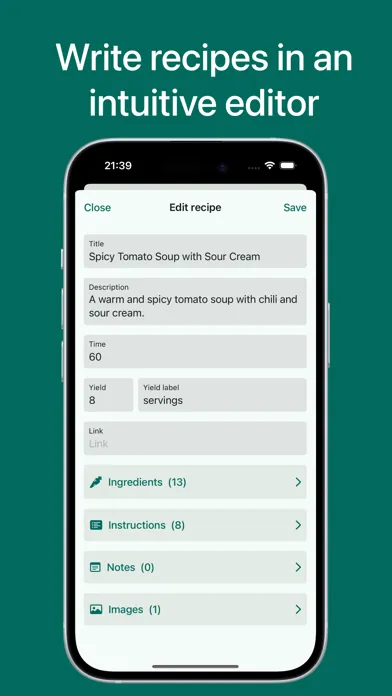 My Recipe Pad - Recipe manager Screenshots