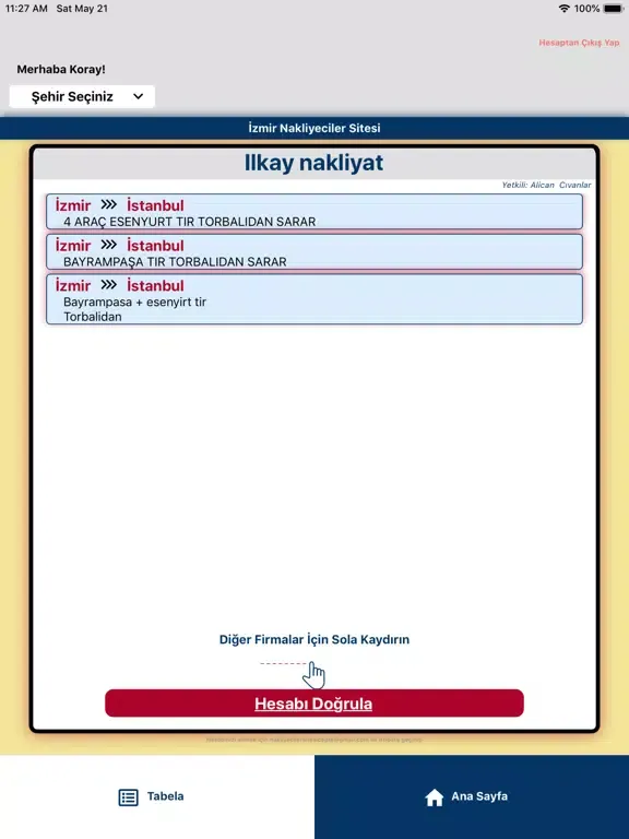 Capturas de pantalla de Nakliyeciler Sitesi Cepte iPad 