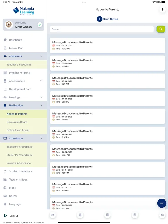 صور Nalanda  – Teacher App iPad 