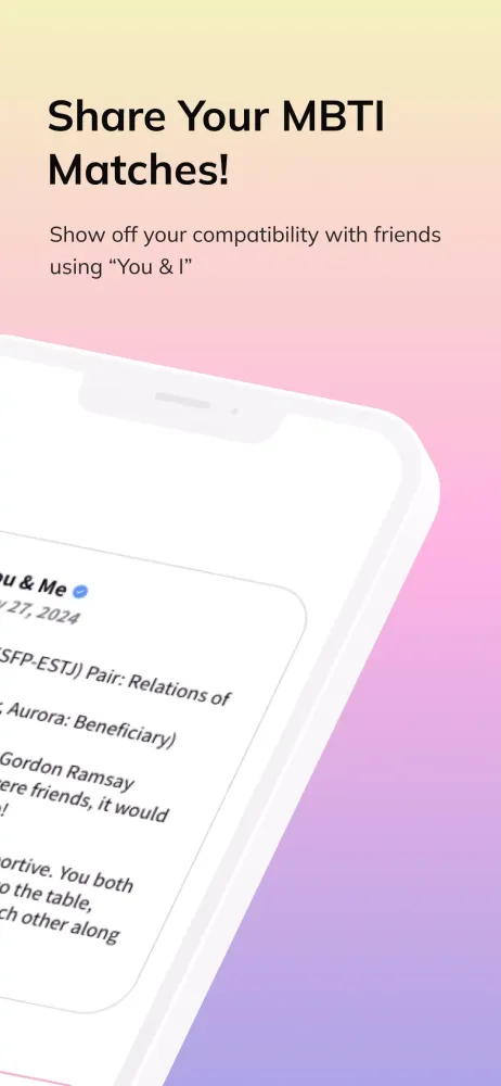 You & I - MBTI Match Screenshots