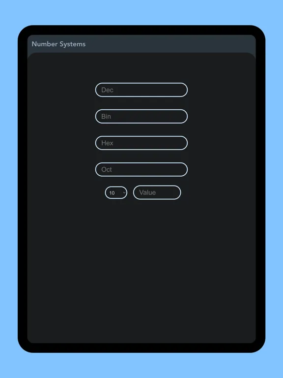 Tangkapan skrin Number System Converter Pro iPad 