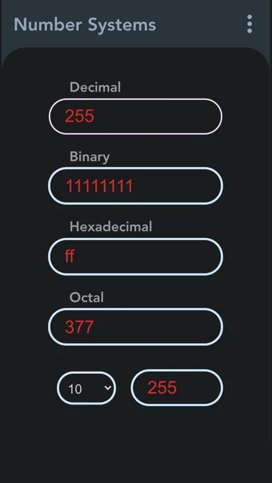 Tangkapan skrin Number System Converter Pro