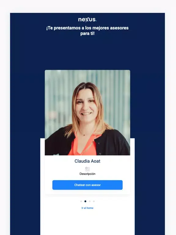 Capturas de tela do Nexus Advisor iPad 