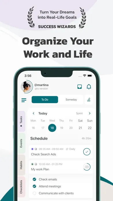 Zrzuty ekranu Octopus: Planner, Goal Tracker