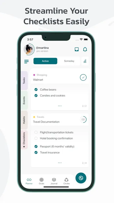 Zrzuty ekranu Octopus: Planner, Goal Tracker