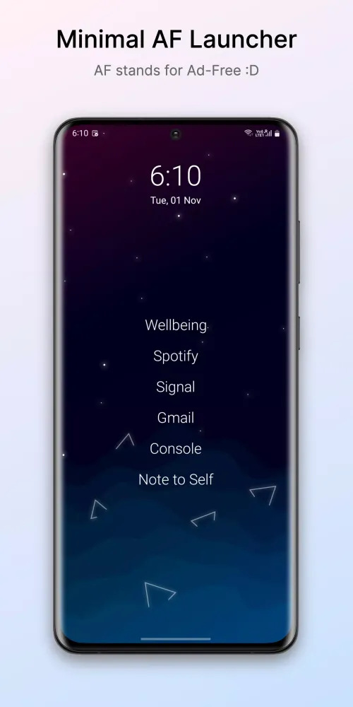 Olauncher. Minimal AF Launcher Screenshots