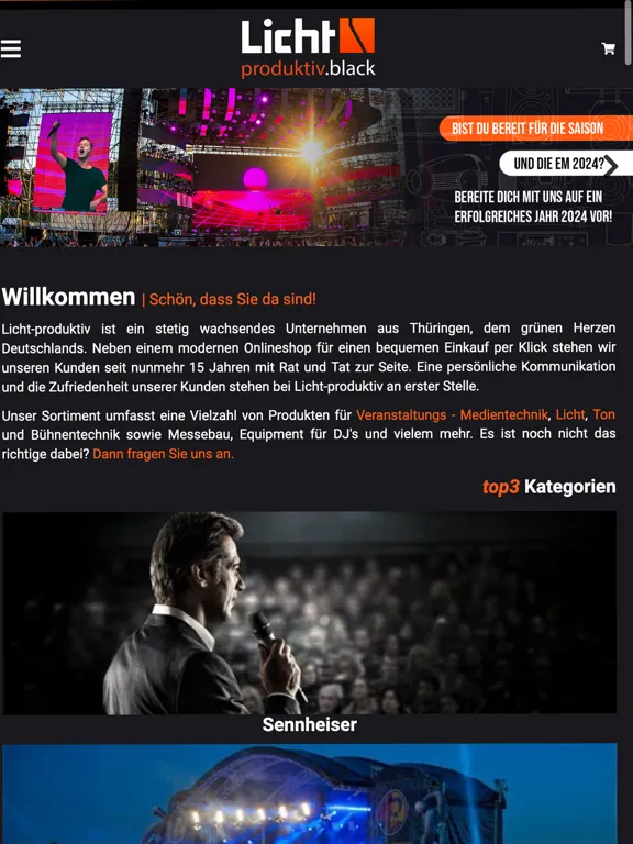 Tangkapan layar Licht-produktiv iPad