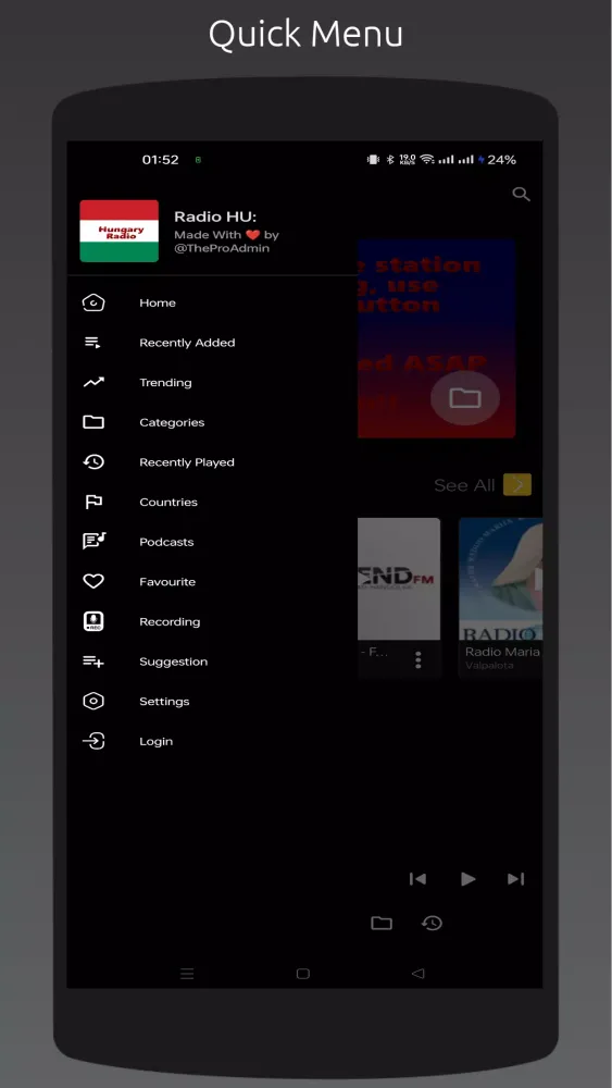 Screenshot di Radio HU: All Hungary Stations
