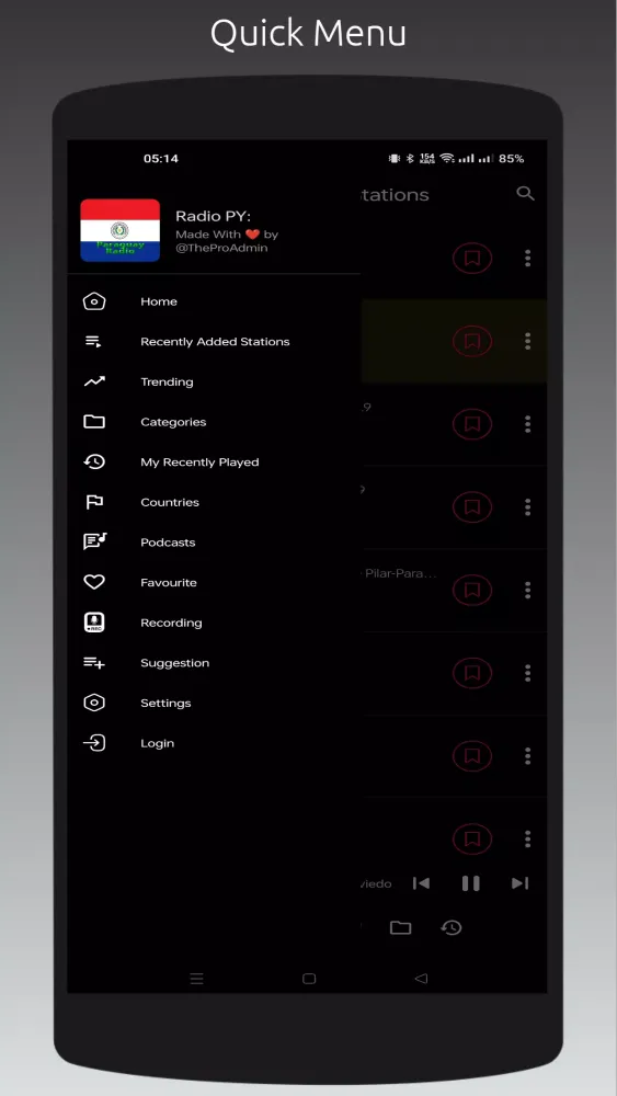 Radio PY: Screenshots