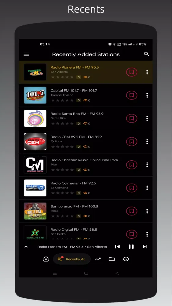Radio PY: Screenshots