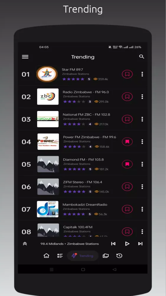 Radio ZW:All Zimbabwe Stations Screenshots