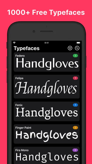 ภาพหน้าจอของ Open Face - Register Fonts