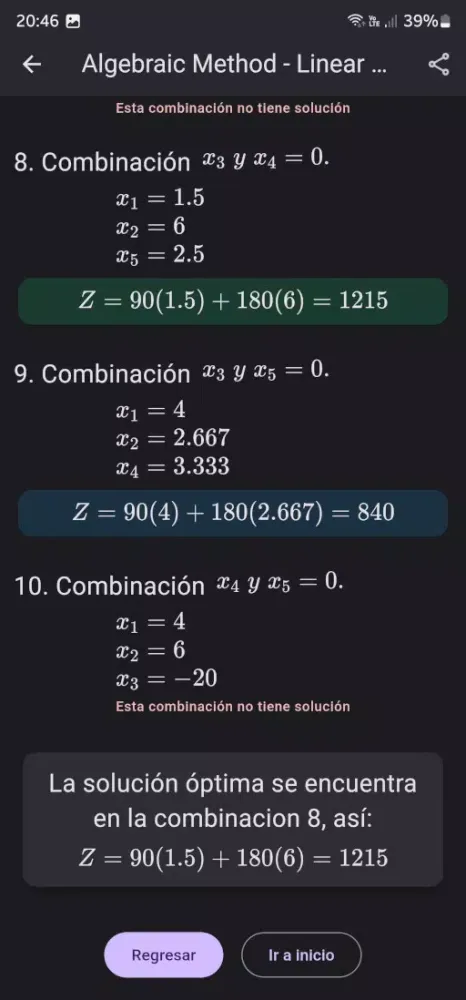 Linear Programming App 스크린샷