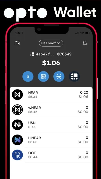 Скриншоты Opto Wallet