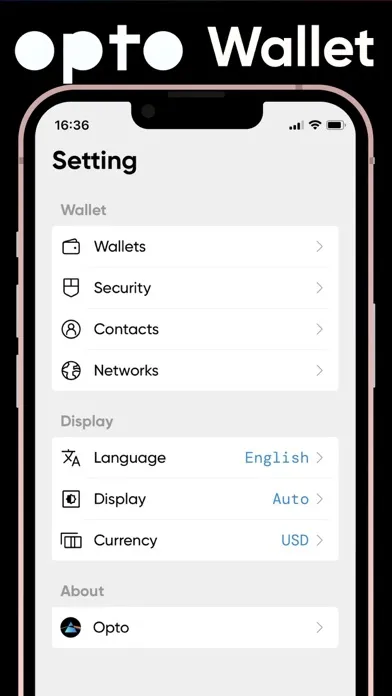 Скриншоты Opto Wallet