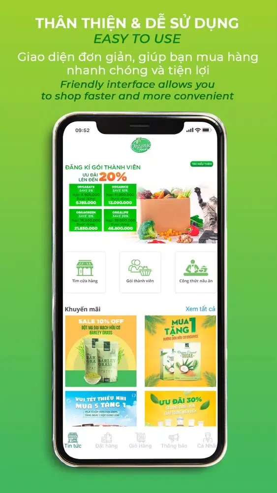 Скриншоты Organicfood.vn