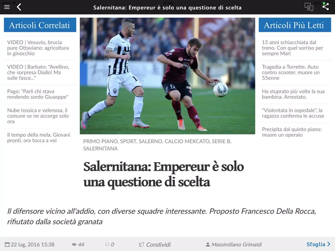 Ottopagine News Tablet iPad  سکرین شاٹس