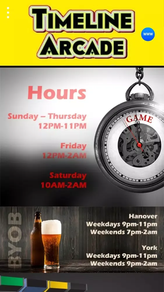 Capturas de tela do Timeline Arcade