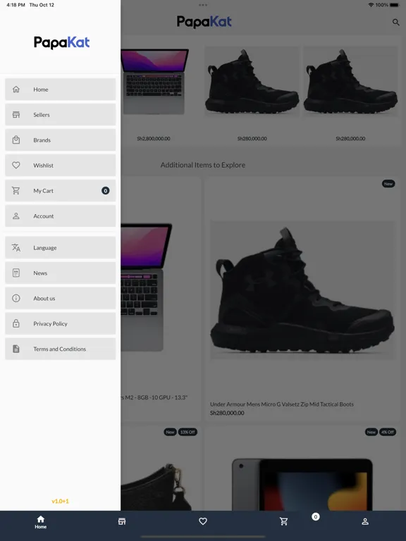 Ảnh chụp màn hình của Papakat - Buy and Sell Online iPad 
