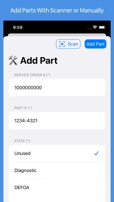 Parts Scanner سکرین شاٹس