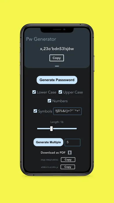 Passwords Generator应用截图