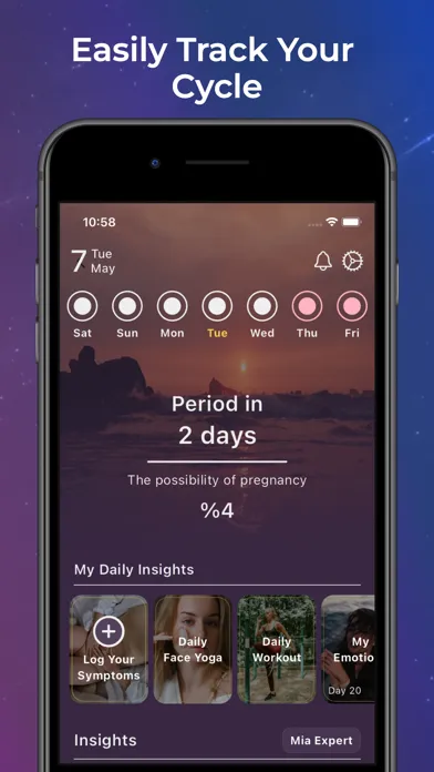صور Mia Period Tracker & Ovulation