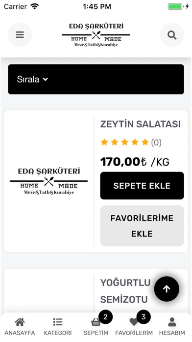 Tangkapan skrin Eda Şarküteri