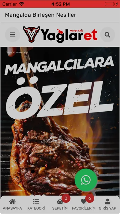 Capturas de tela do Yağlar Et Market