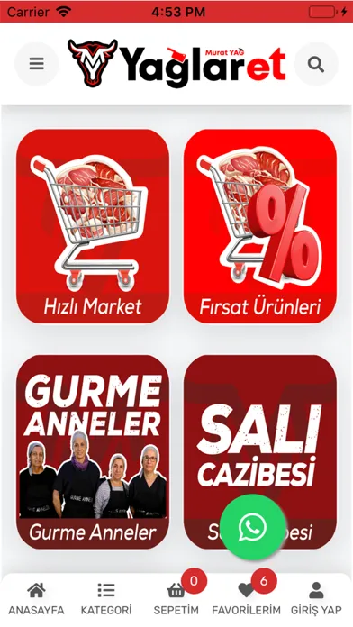 Capturas de tela do Yağlar Et Market