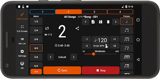 Screenshot di Stage Metronome with Setlist