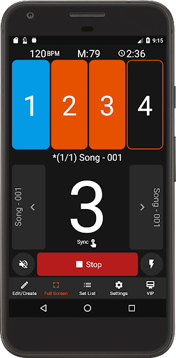 Stage Metronome with Setlist Screenshots
