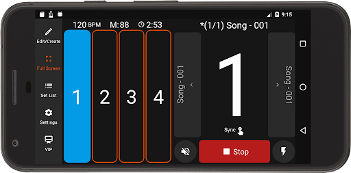 Stage Metronome with Setlist Screenshots