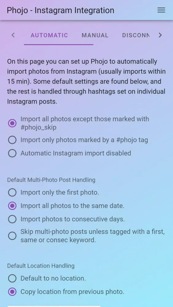Screenshot di Phojo