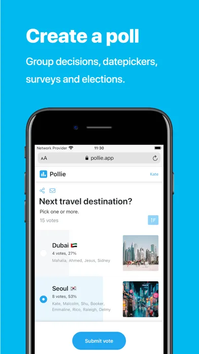 Pollie: Create Polls Ekran Görüntüleri