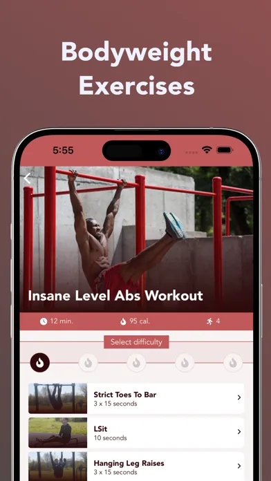 Captures d'écran de Calisthenics Workout Plan