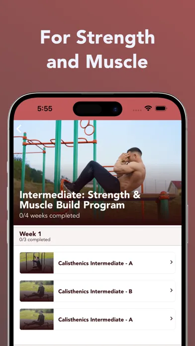 Captures d'écran de Calisthenics Workout Plan
