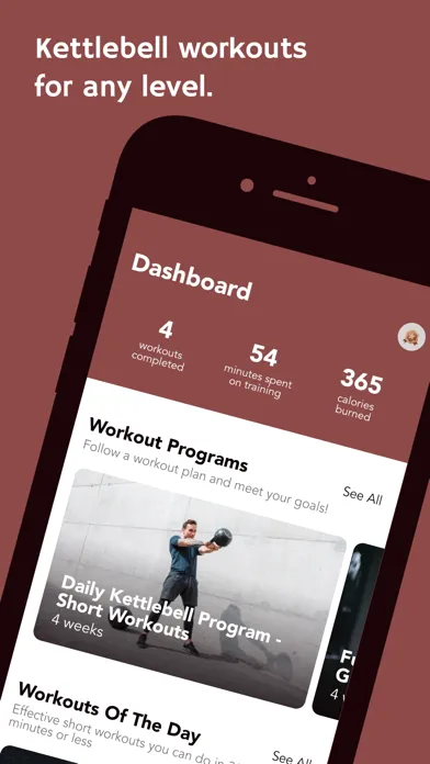 Скриншоты Kettlebell Workout Program