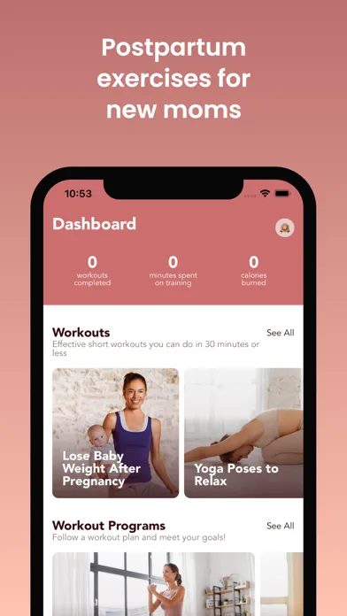 Fit Mom - Postnatal Workouts应用截图