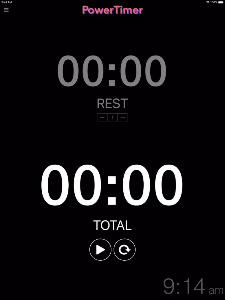 Capturas de tela do PowerTimer App iPad 