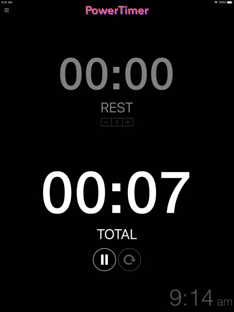 Capturas de tela do PowerTimer App iPad 