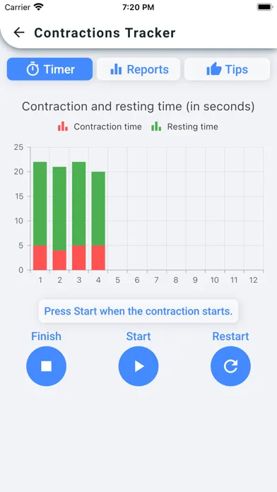 Скриншоты Contractions Tracker!