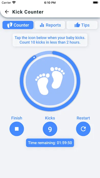 Capturas de tela do Kick Counter!