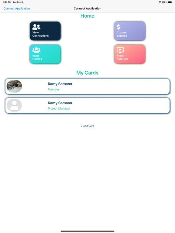 Zrzuty ekranu Connect -Digital Business Card iPad 
