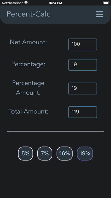 Скриншоты Pro Percent Calculator
