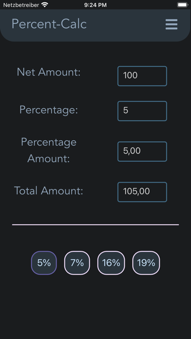 Скриншоты Pro Percent Calculator