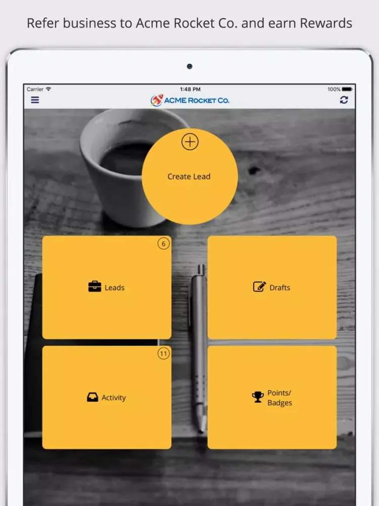 Acme Referrals iPad  스크린샷