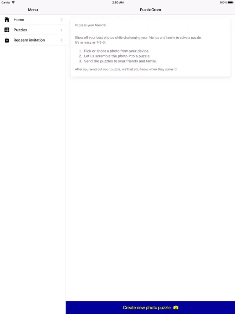 Tangkapan skrin PuzzleGram - Photo Puzzle App iPad 